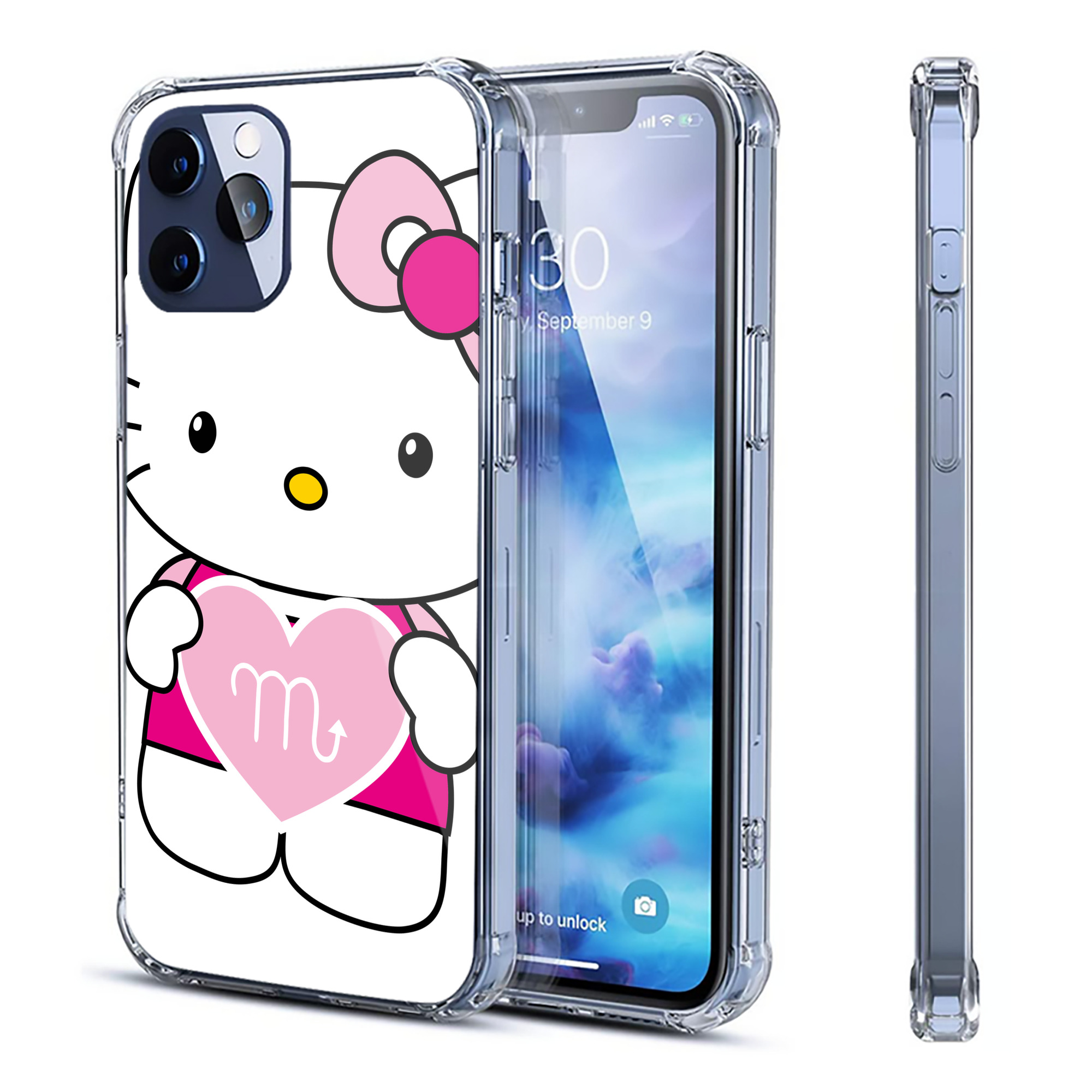 （画像用） Hello Kitty ハローキティ 【iPhone 12シリーズ対応】透明スマホケース（クリアソフトケース）